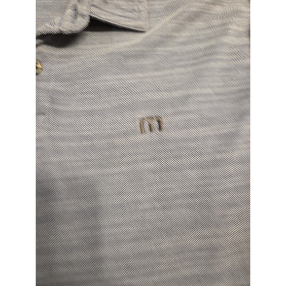 Travis Mathew Golf Polo Shirt Mens Medium Gray Geometric Short Sleeve Stretch - Picture 3 of 4